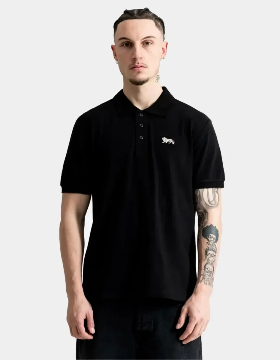 Polo LONSDALE CHINGFORD - Black/Ecru