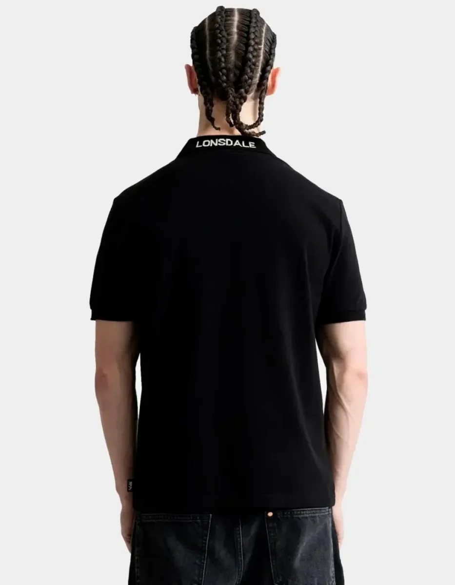 Polo LONSDALE CHINGFORD - Black/Ecru - Imagen 3