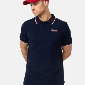 Polo LONSDALE LION - Navy/Dark Red