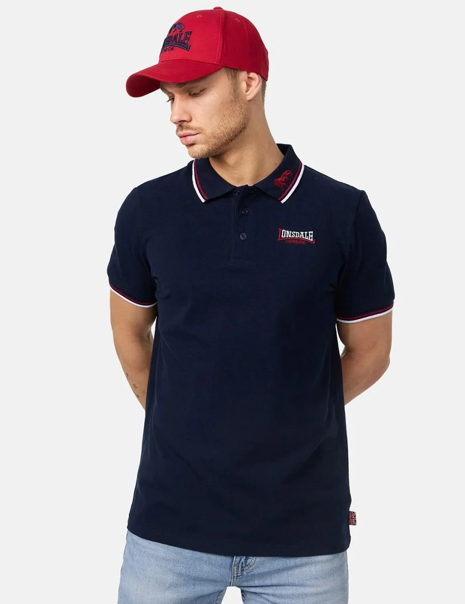 Polo LONSDALE LION - Navy/Dark Red - Imagen 2