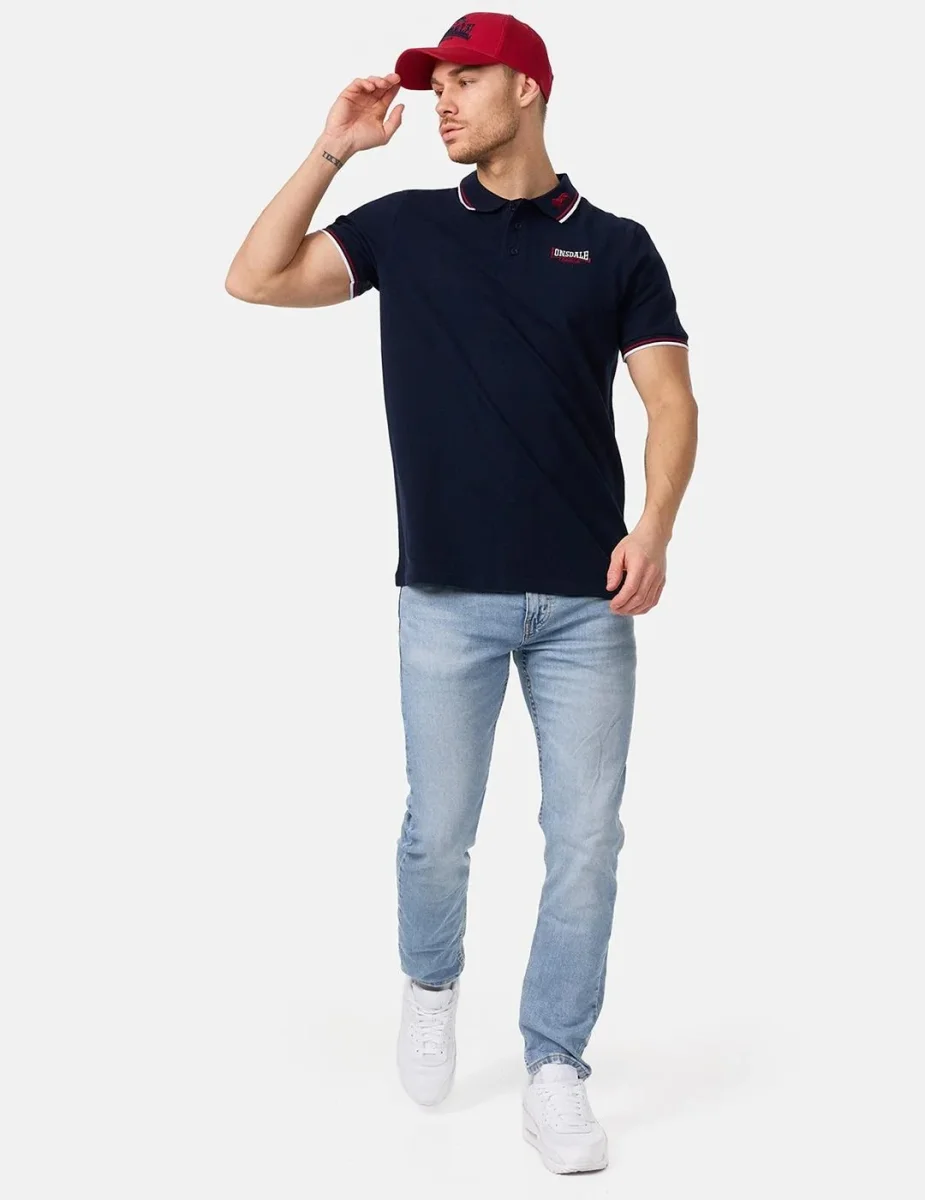 Polo LONSDALE LION - Navy/Dark Red - Imagen 4