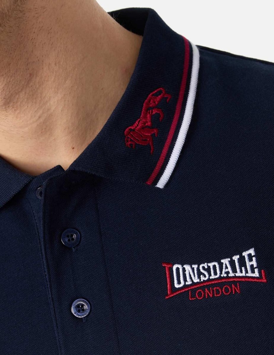 Polo LONSDALE LION - Navy/Dark Red - Imagen 5