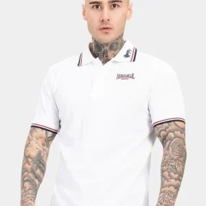 Polo Lonsdale LION - White/Dark Red/Navy
