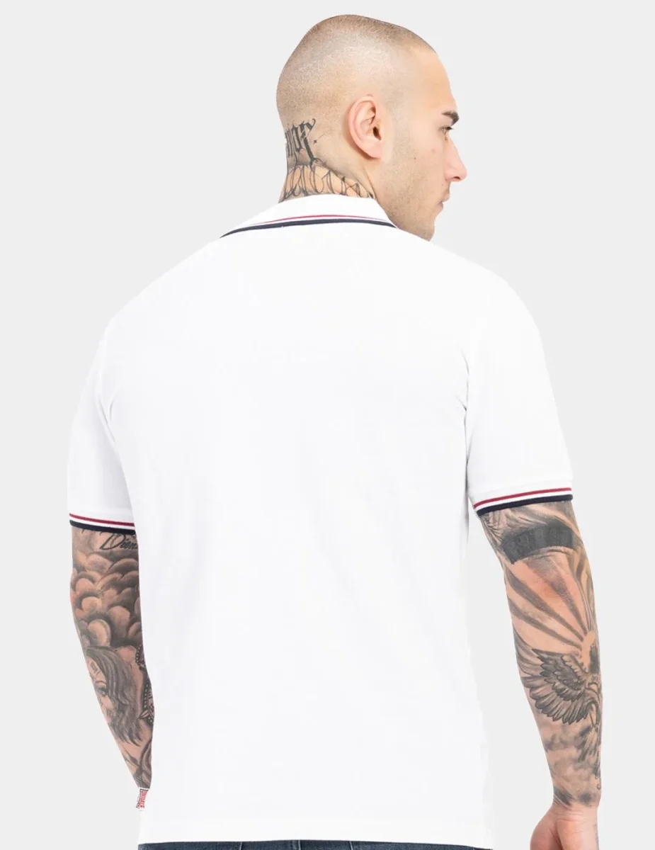 Polo Lonsdale LION - White/Dark Red/Navy - Imagen 5