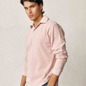 Polo Manga Larga - Rosa