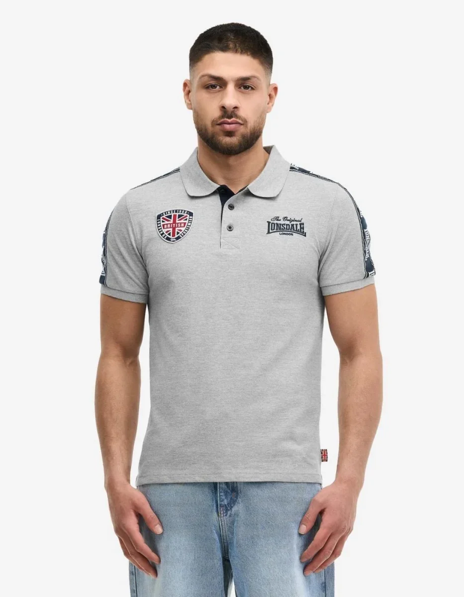 Polo PELTON - Marl Grey/Dark Navy/Ecru - Imagen 2