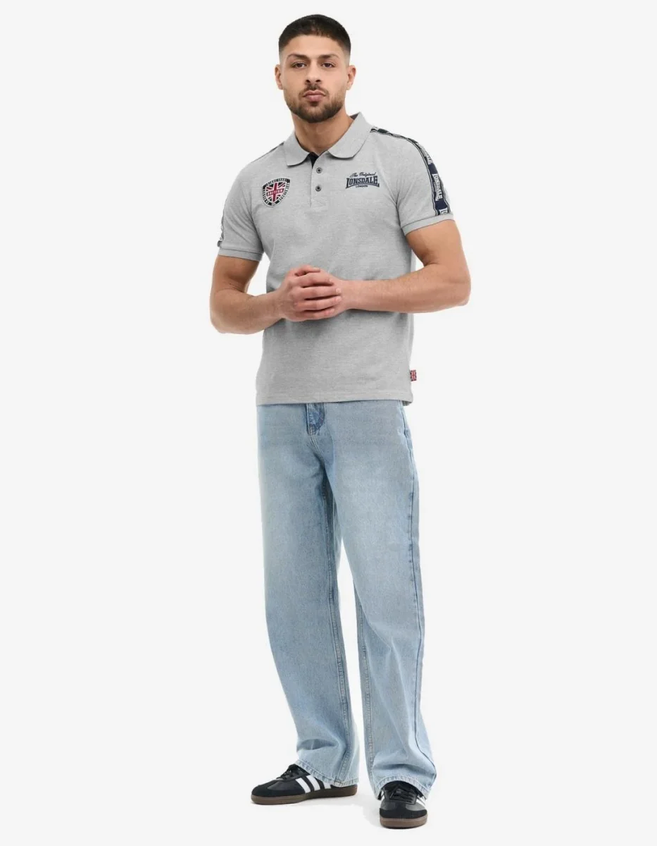 Polo PELTON - Marl Grey/Dark Navy/Ecru - Imagen 4
