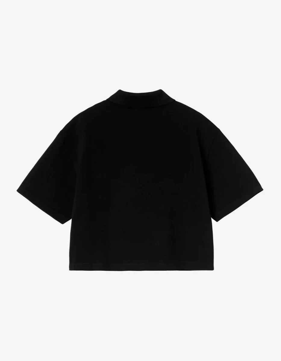 Polo W' CARHARTT WIP SCRIPT- Black / White - Imagen 4