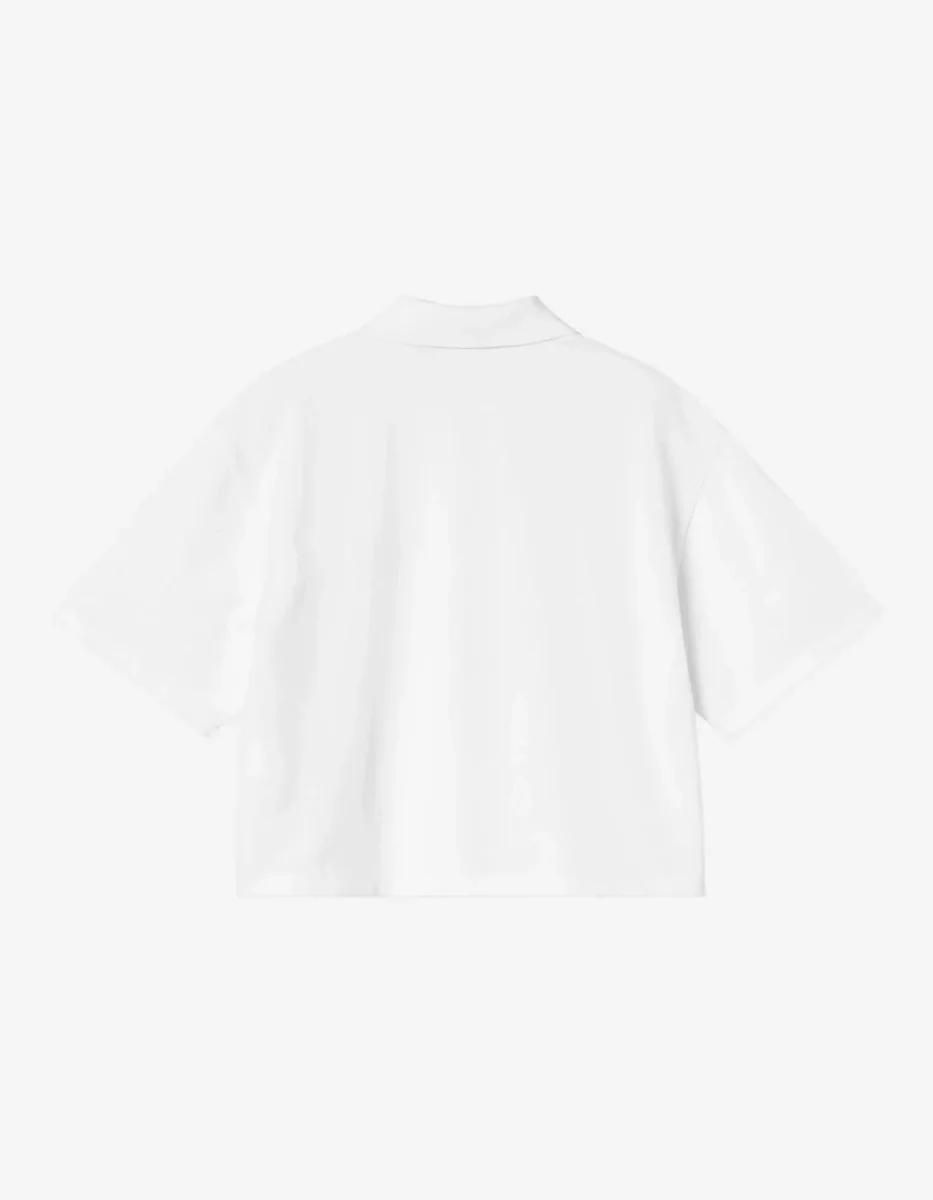 Polo W' CARHARTT WIP SCRIPT- White / Black - Imagen 4