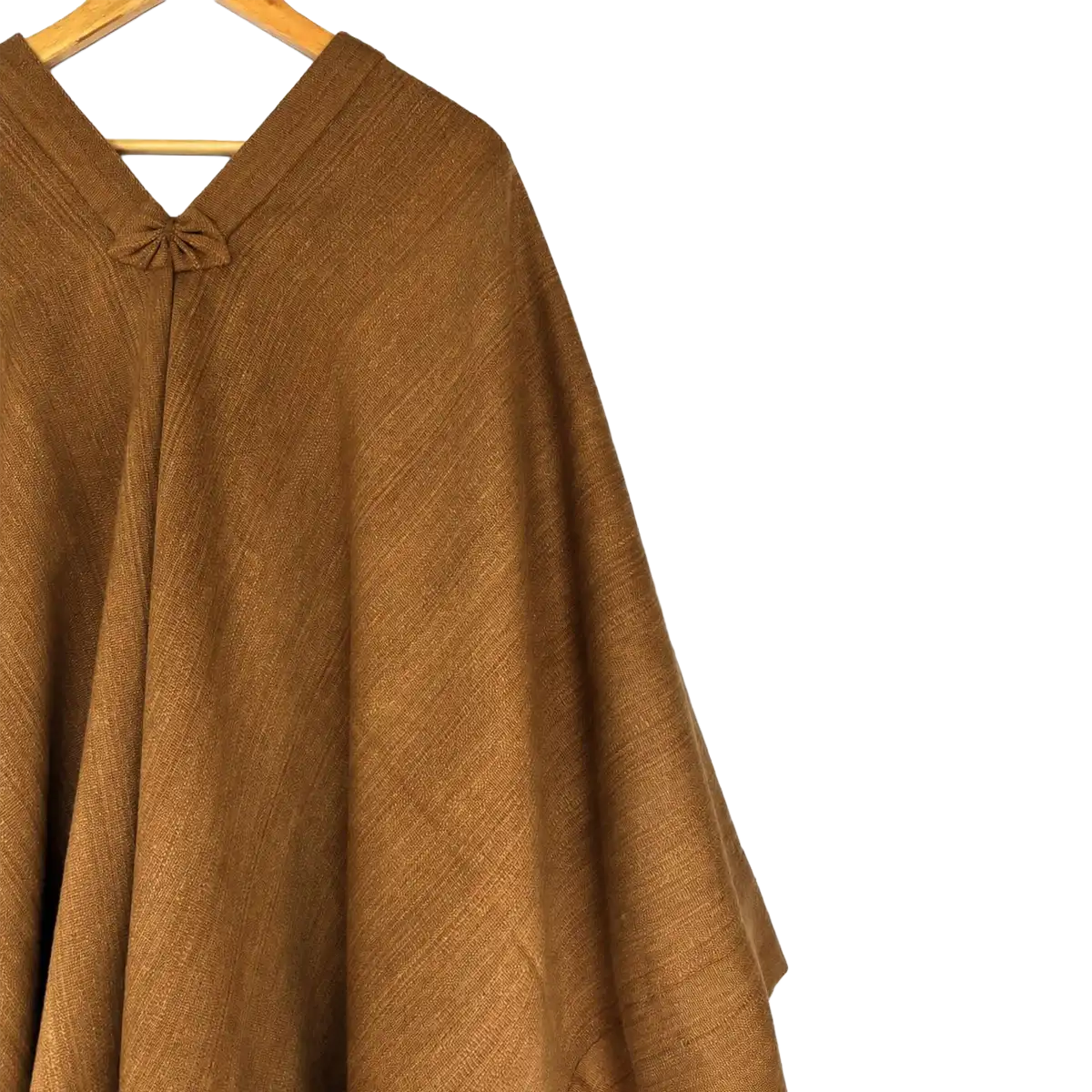 Poncho Extra Fino Enguinchado Color Canela - Imagen 3