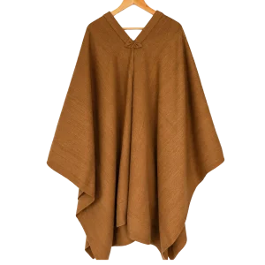 Poncho Extra Fino Enguinchado Color Canela