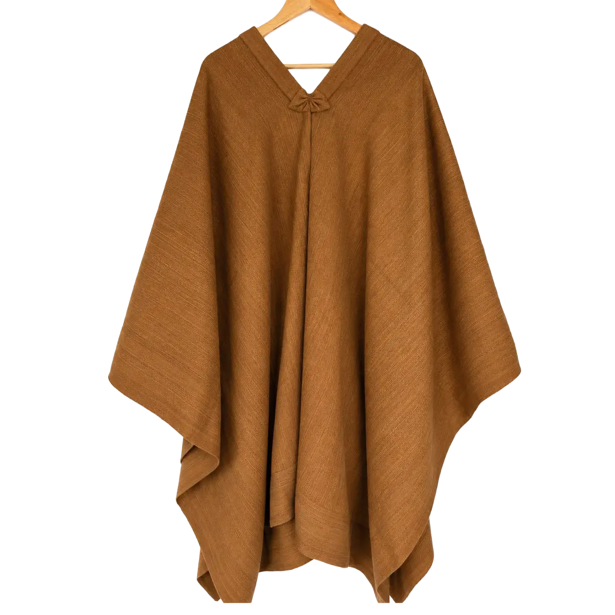 Poncho Extra Fino Enguinchado Color Canela - Imagen 2