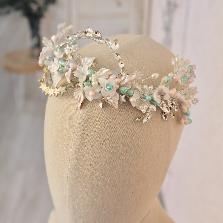 Tocado de novia tiara de princesa - Imagen 5