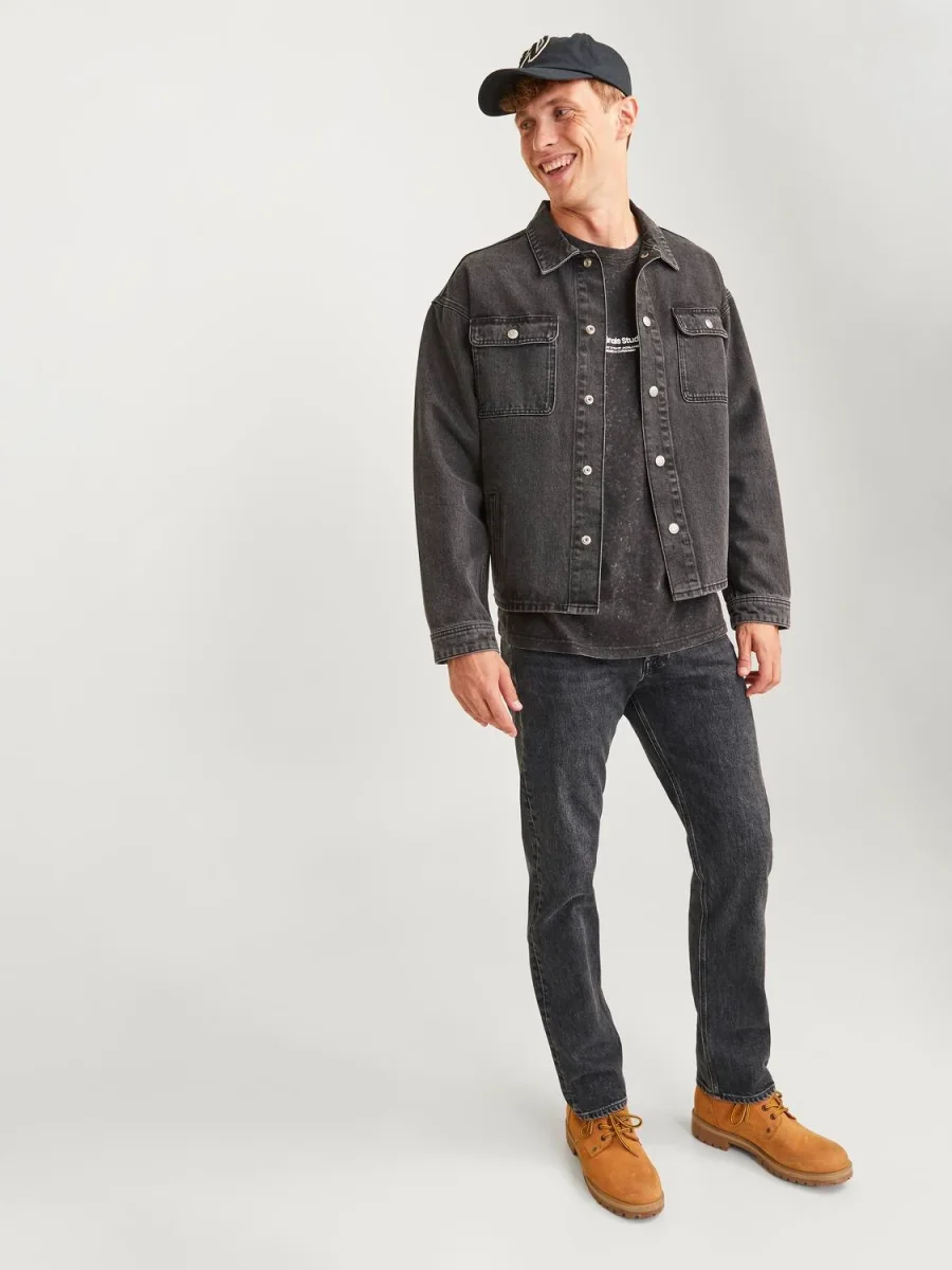 JEAN RELAXED TIRO ALTO CHRIS 079 - Black Denim - Imagen 4