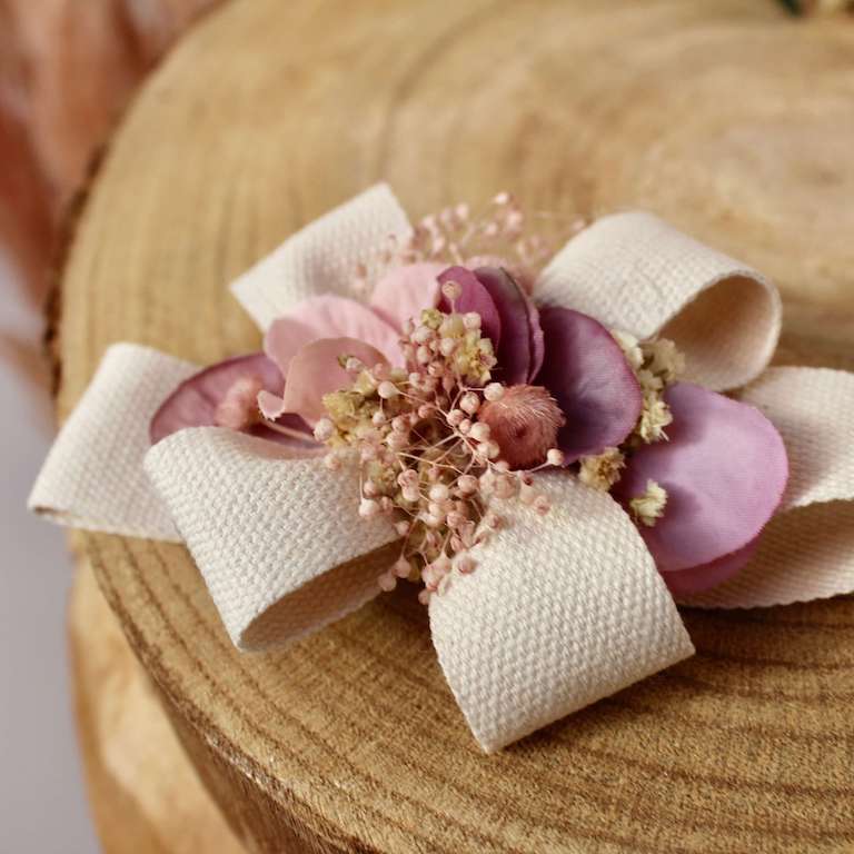 Lazo con flores rosa - Imagen 4