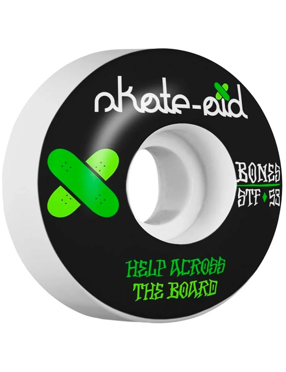 Ruedas BONES SKATE-AID 2 V1 53MM 103A (4 ruedas) - Imagen 2