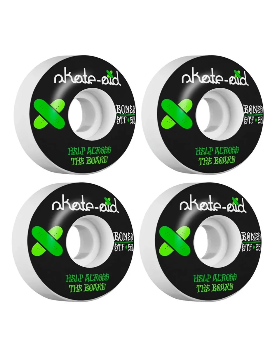 Ruedas BONES SKATE-AID 2 V1 53MM 103A (4 ruedas) - Imagen 3