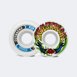Ruedas Flip CUTBACK LOVESHROOM 52mm 99a White (4 ruedas)