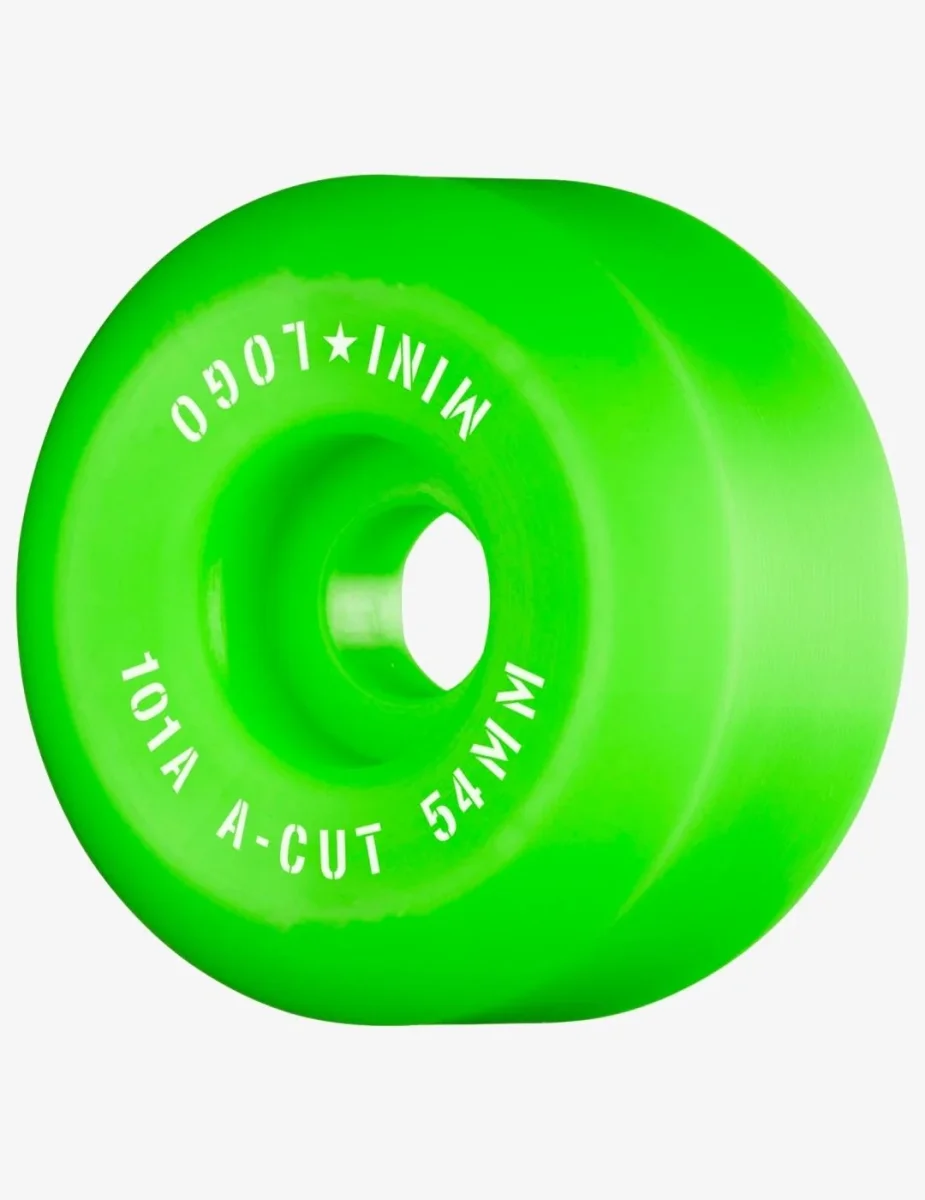 Ruedas Skate MINI LOGO A-CUT 54mm - 101a - Verde (4 Ruedas) - Imagen 2