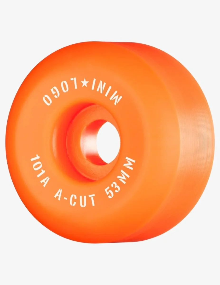 Ruedas Skate MINILOGO A-CUT 53mm - 101a - Naranja (4 Ruedas) - Imagen 2