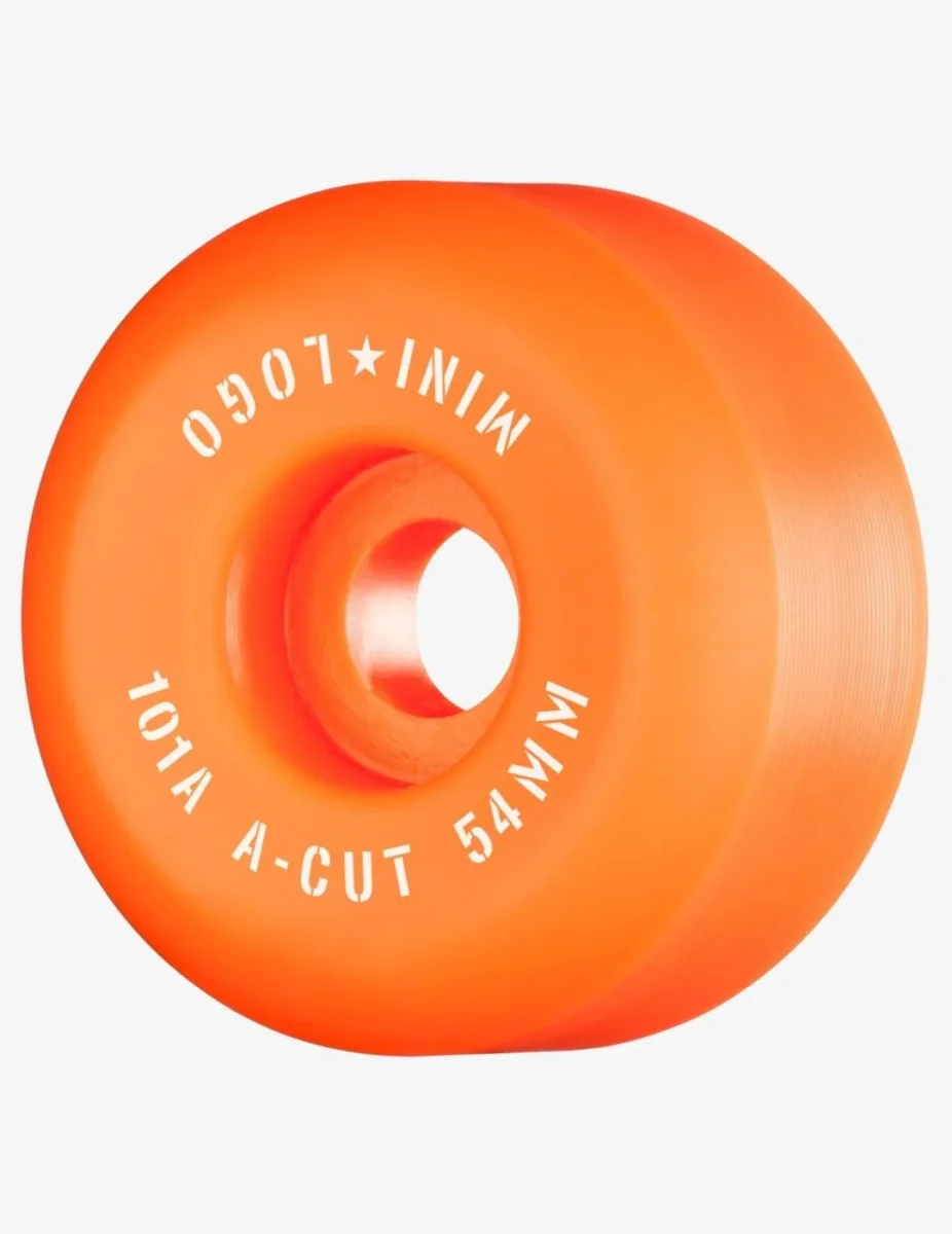 Ruedas Skate MINILOGO A-CUT 54MM - 101A - Naranja (4 Ruedas)