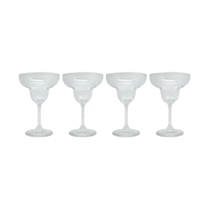 Set 4 copas margarita de cristal