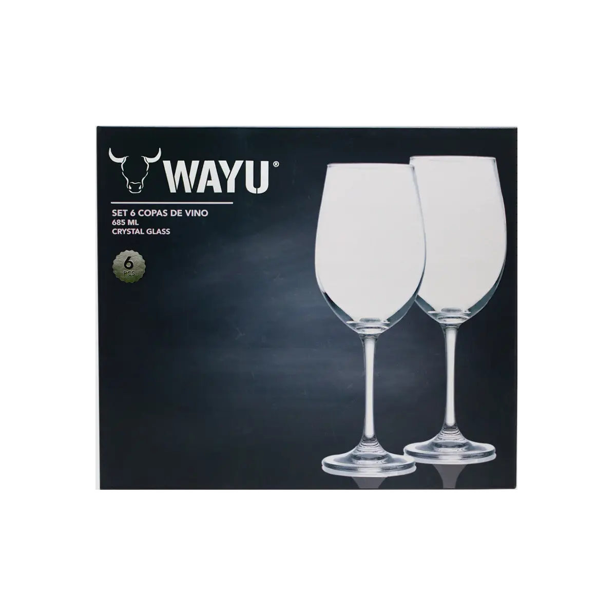 Set 6 copas de cristal para vino - Imagen 4