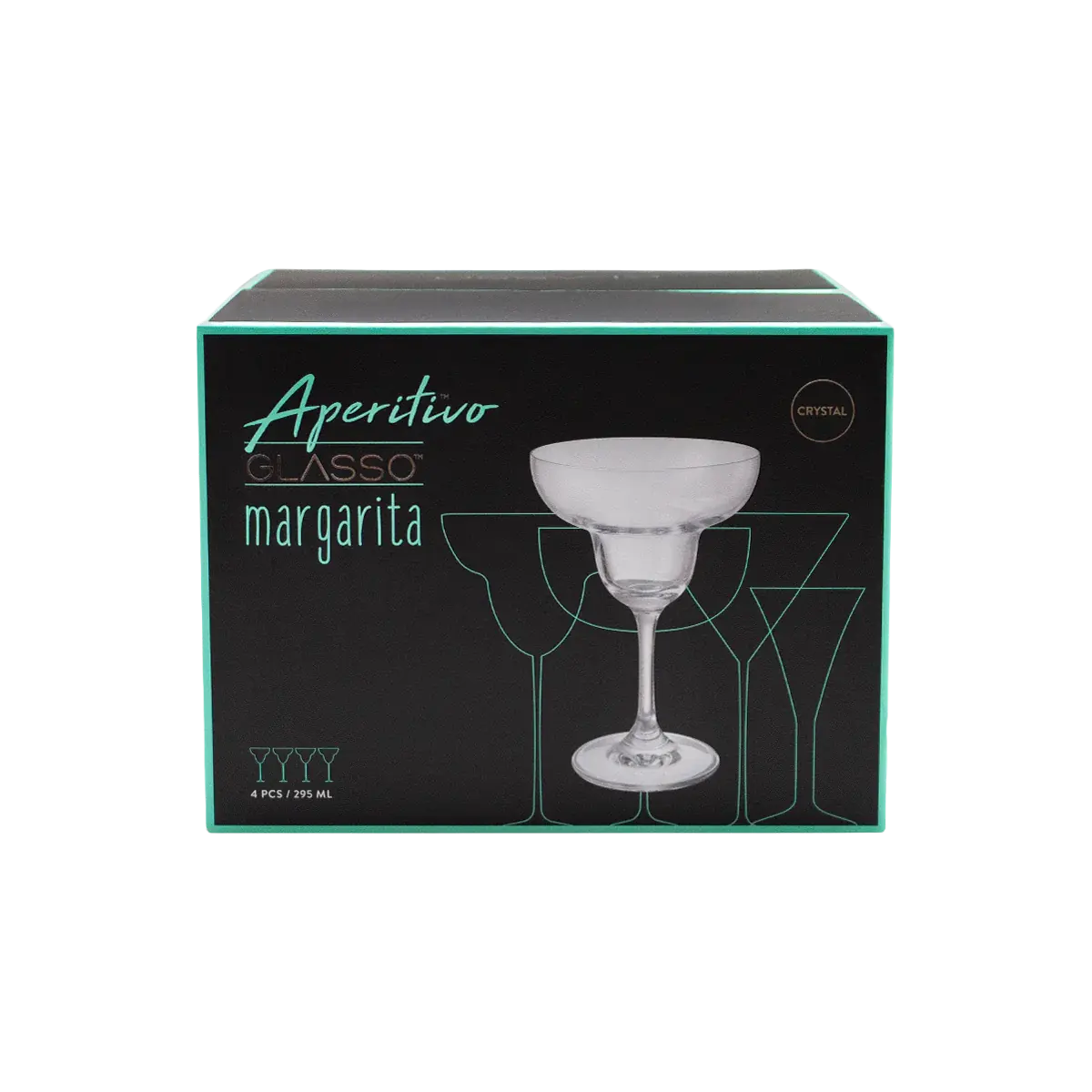 Set 4 copas margarita de cristal - Imagen 4