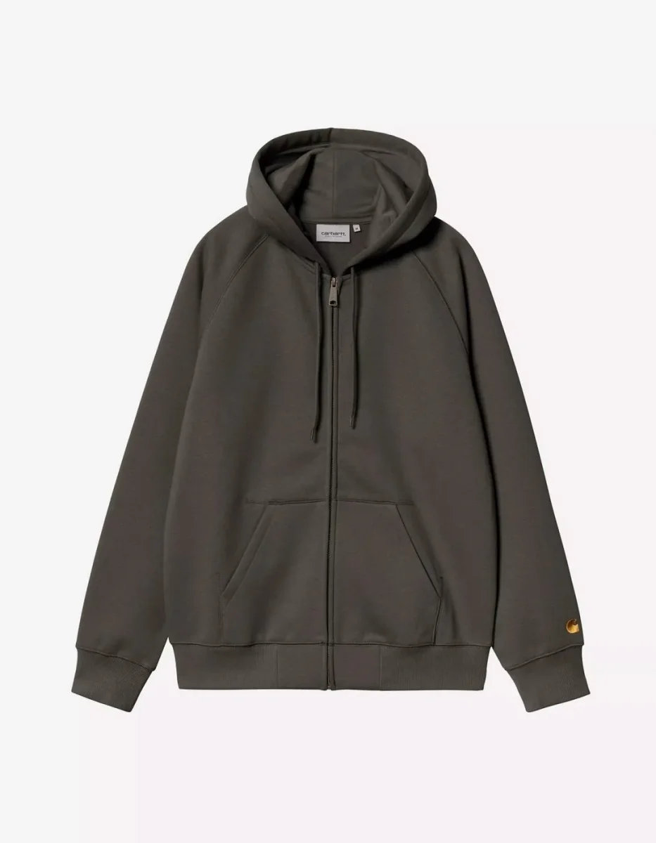 Sud. Cap. Abierta CARHARTT WIP CHASE SWEAT - Shungite / Gold - Imagen 6