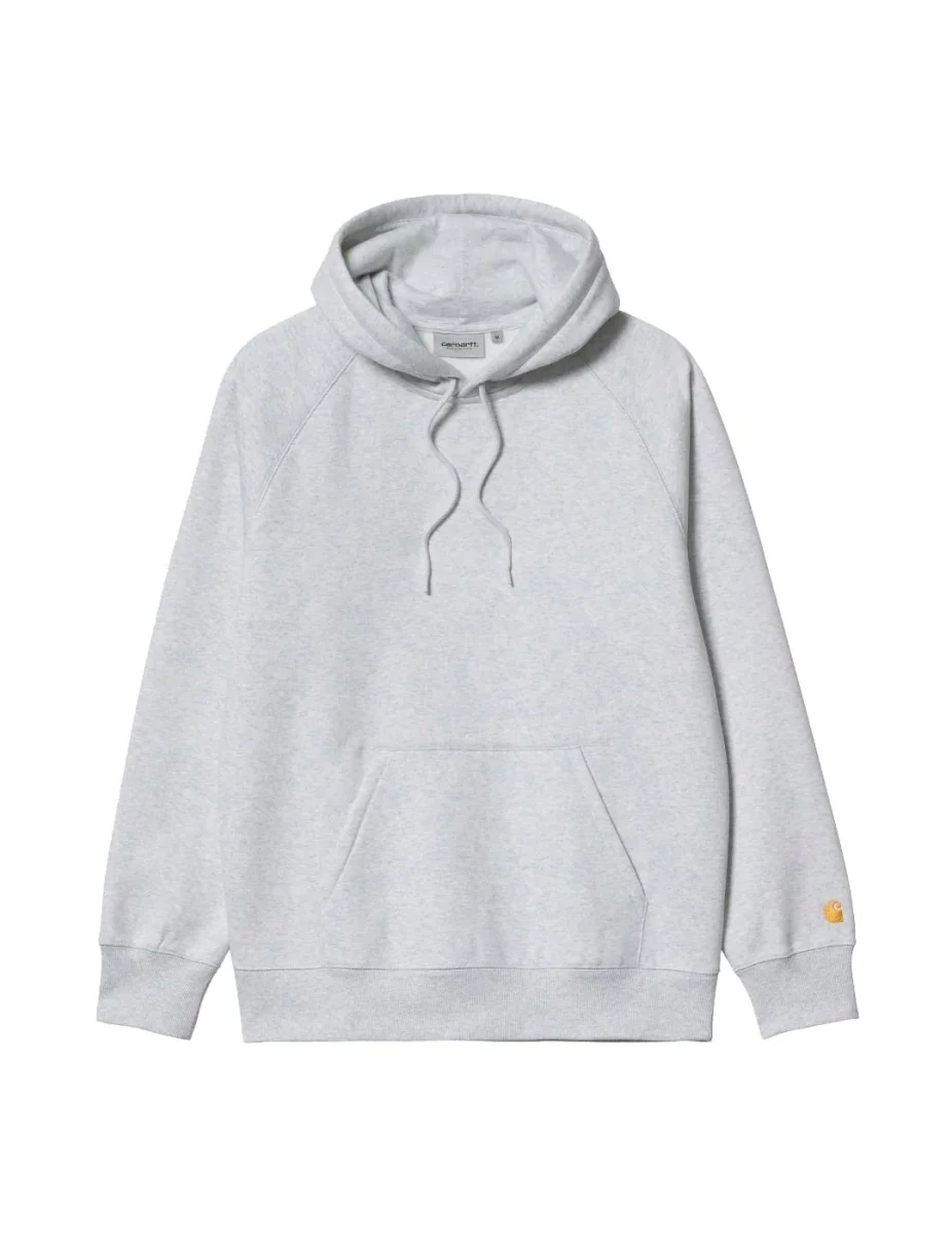 Sud. Capucha CARHARTT WIP CHASE SWEAT- Ash Heather/Gold - Imagen 2