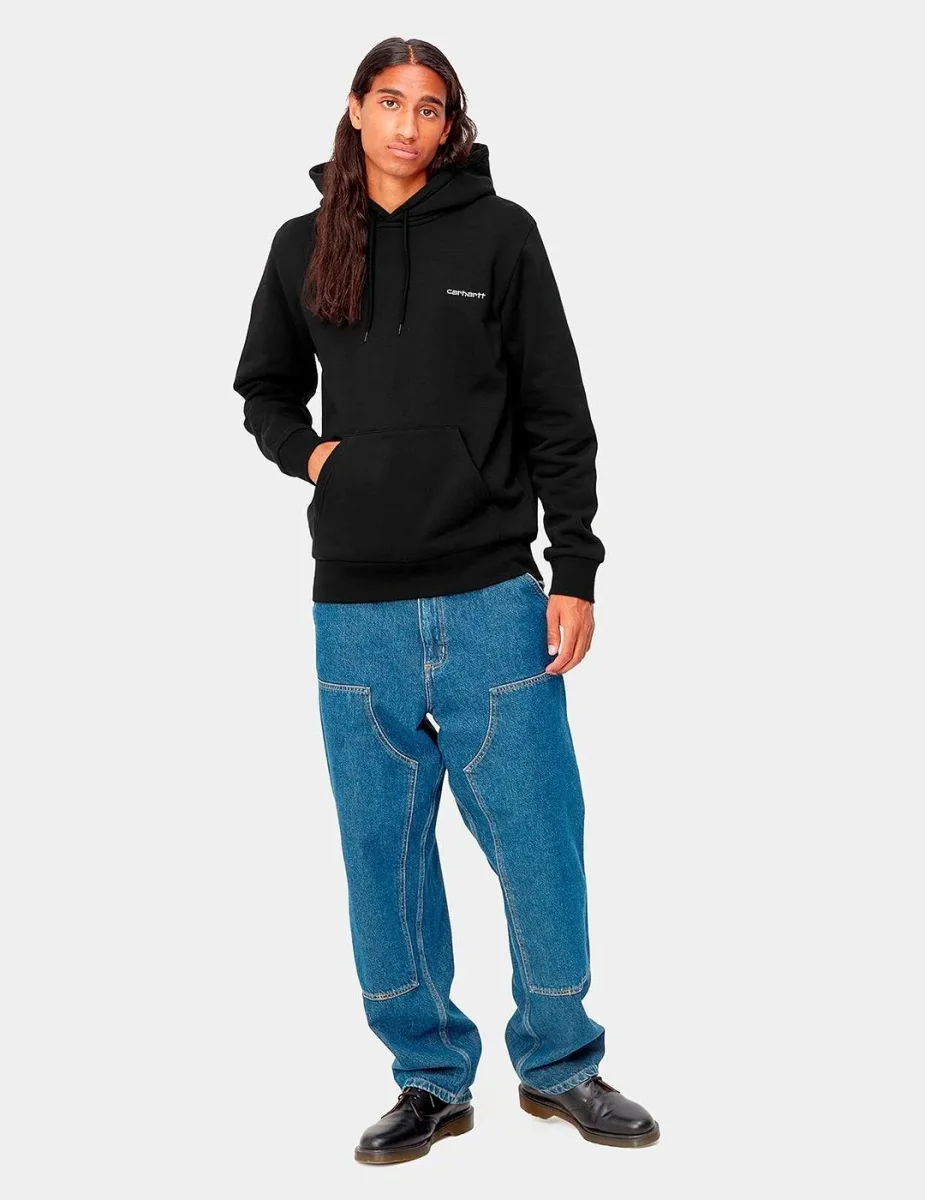 Sud. Capucha CARHARTT WIP SCRIPT EMBROIDERY - Black/White - Imagen 4