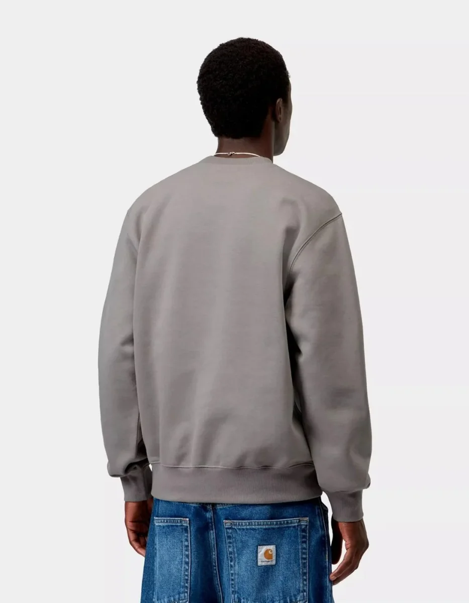 Sud. Crew CARHARTT WIP SWEAT - Shady Grey / Dark Navy - Imagen 3