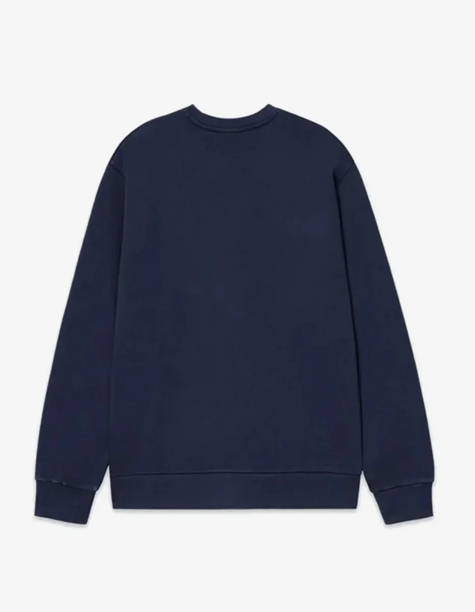 Sud. Crew SCRIPT EMBROIDERY - Deep Night / White - Imagen 3