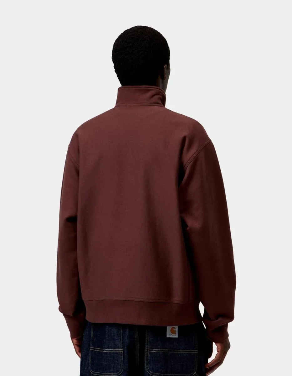Sud. HALF ZIP AMERICAN SCRIPT SWEAT - Amarone - Imagen 3