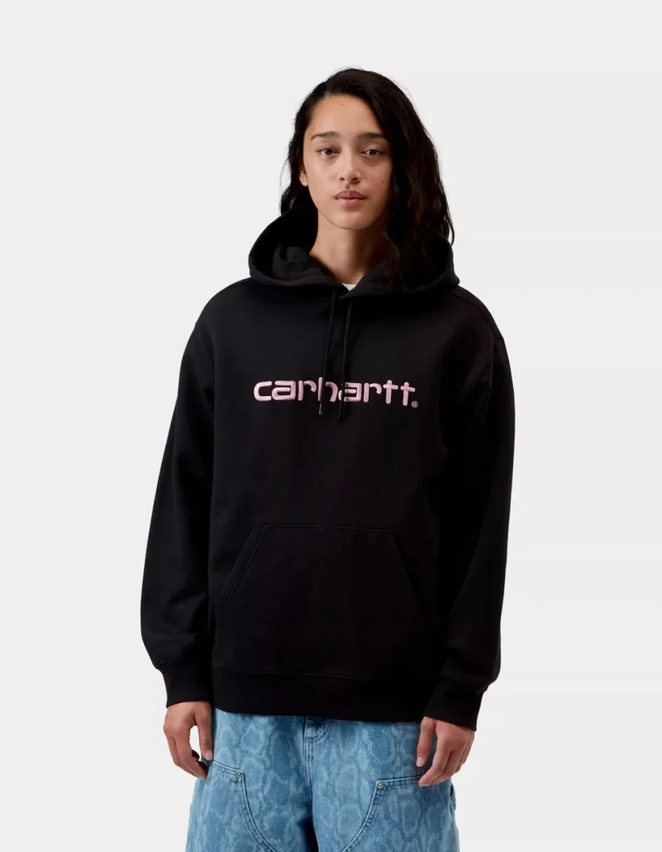 Sud. W' HOODED CARHARTT WIP - Black / Hortensia