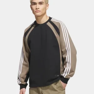 Sudadera ADIDAS Crew FS - Black/Khaki Six