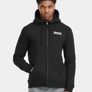 Sudadera Cap. Abierta LONSDALE BURRARD - Black/White