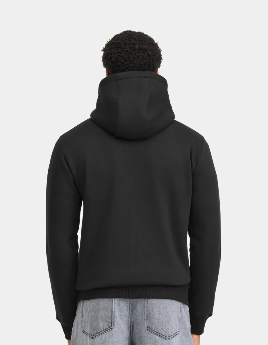 Sudadera Cap. Abierta LONSDALE BURRARD - Black/White - Imagen 3