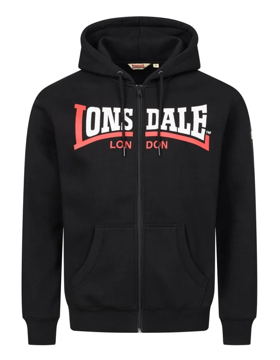 Sudadera Cap. Abierta GARRIGILL - Black/White/Red - Imagen 7