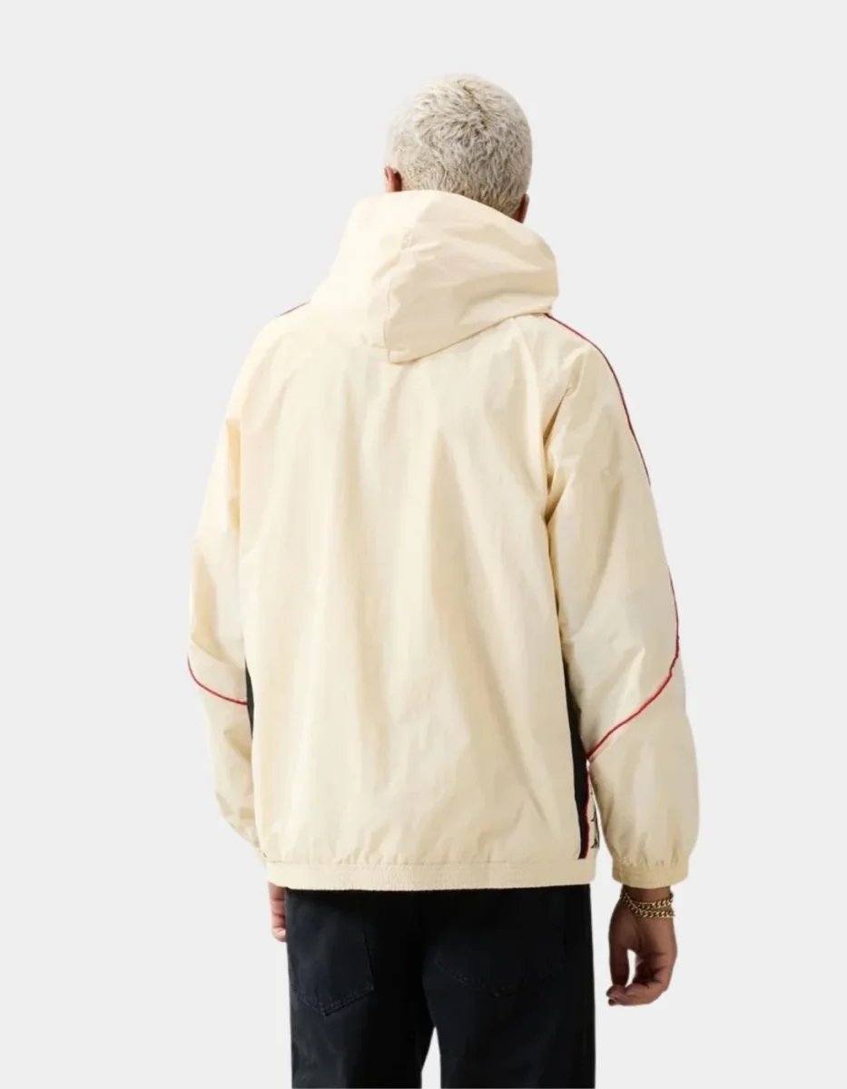 Sudadera Cap. Abierta SILAS - Beige Butter/Red Md - Imagen 3