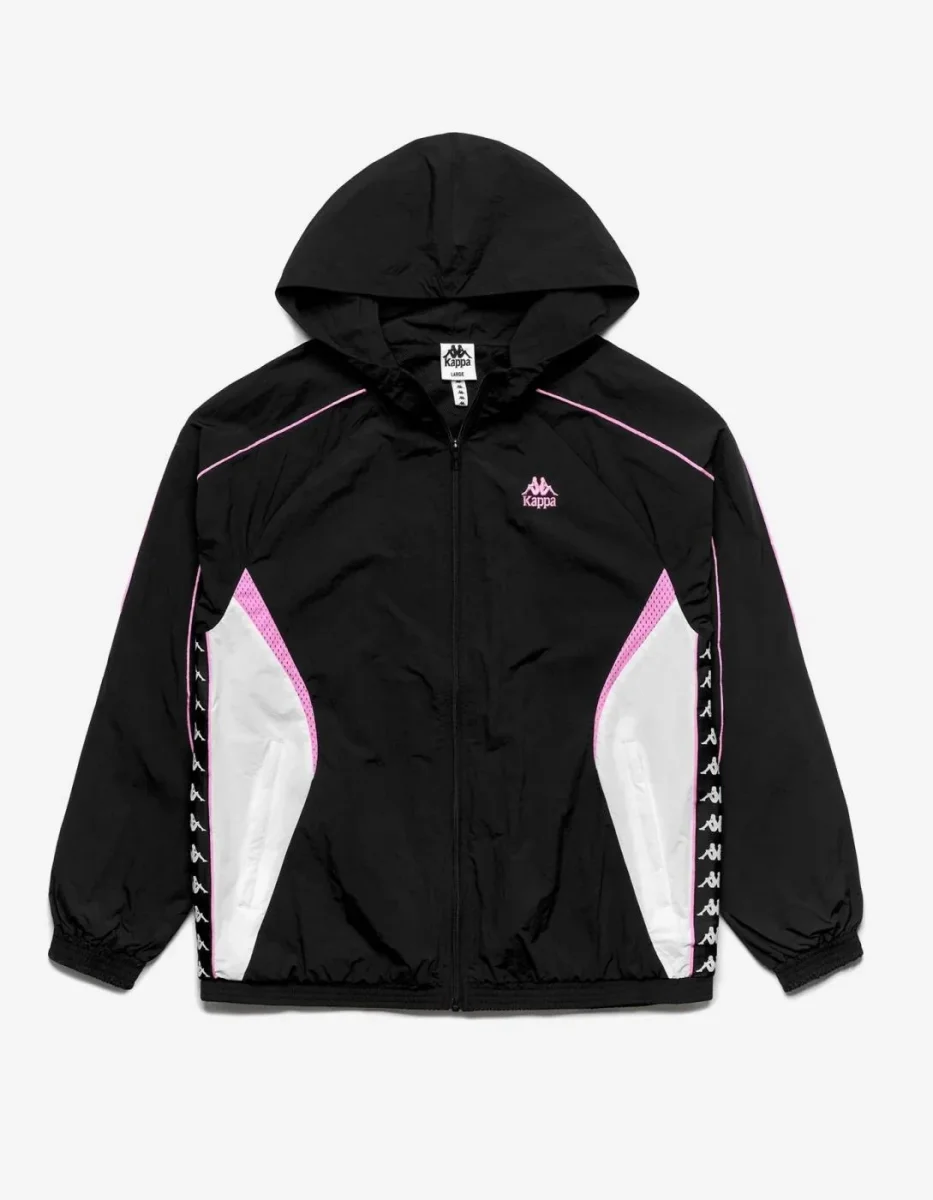 Sudadera Cap. Abierta SILAS - Black/Pink Prism/Whi