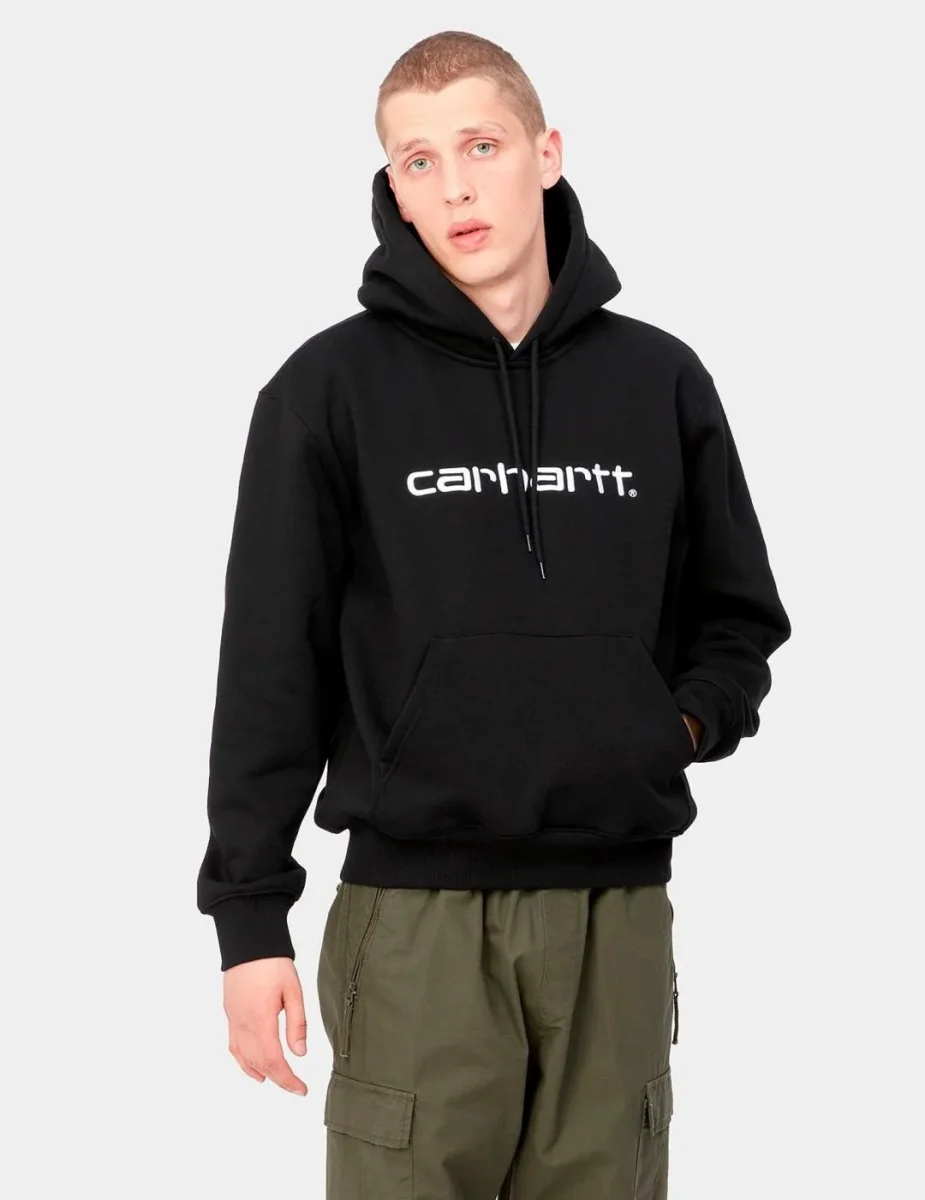 Sudadera Cap. CARHARTT SWEAT - Black / White - Imagen 2