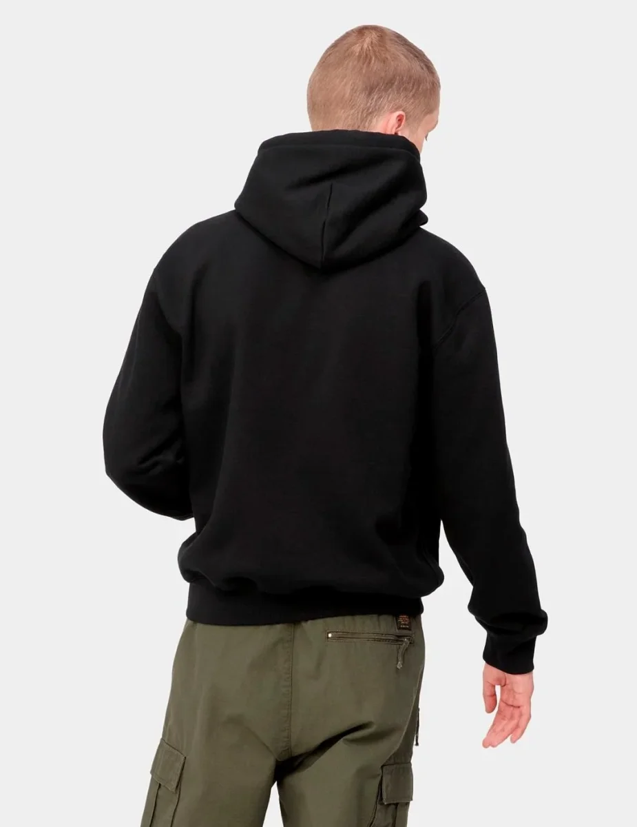 Sudadera Cap. CARHARTT SWEAT - Black / White - Imagen 3