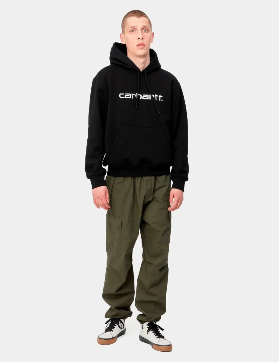 Sudadera Cap. CARHARTT SWEAT - Black / White - Imagen 4