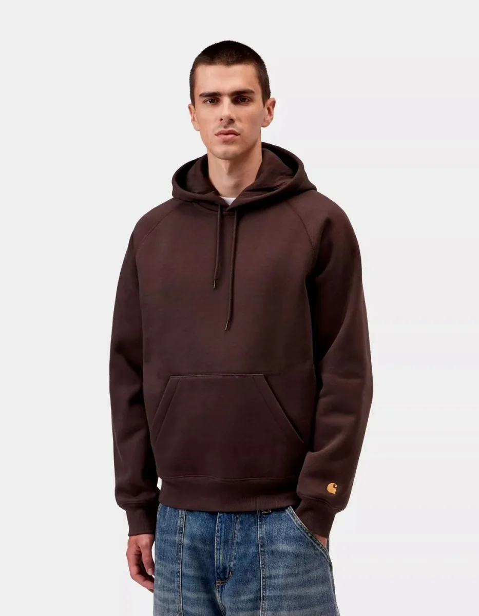 Sudadera Cap. CARHARTT WIP CHASE SWEAT- Palisander / Gold