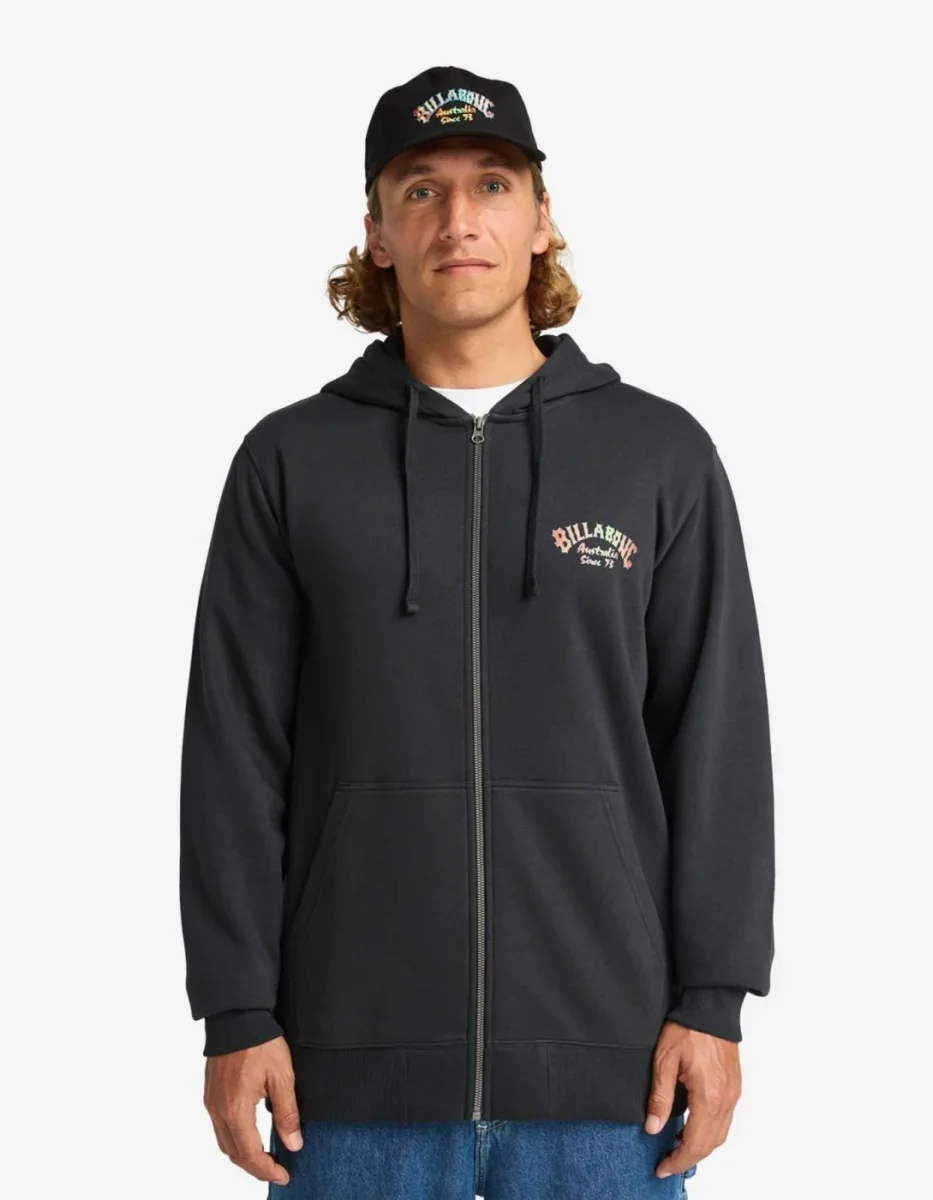 Sudadera Capucha Abierta FOUNDATION - Black - Imagen 2