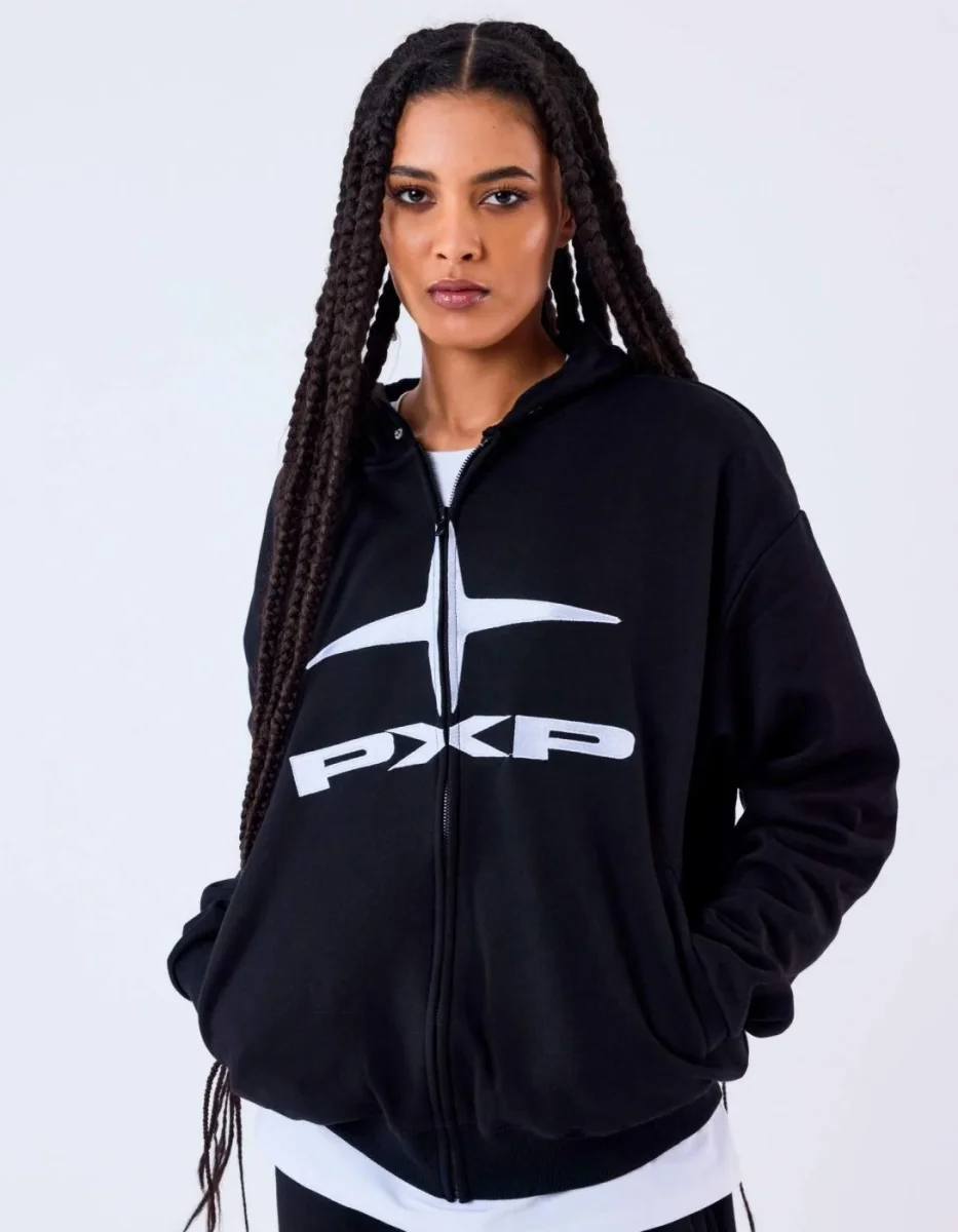 Sudadera Capucha Abierta PXP 2534000 - Negro