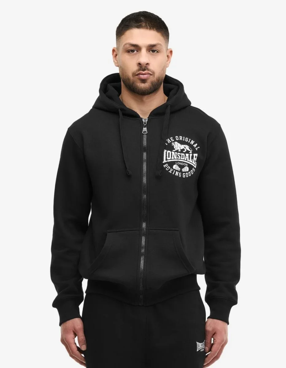 Sudadera Capucha Abierta SEGHILL - Black/White - Imagen 2
