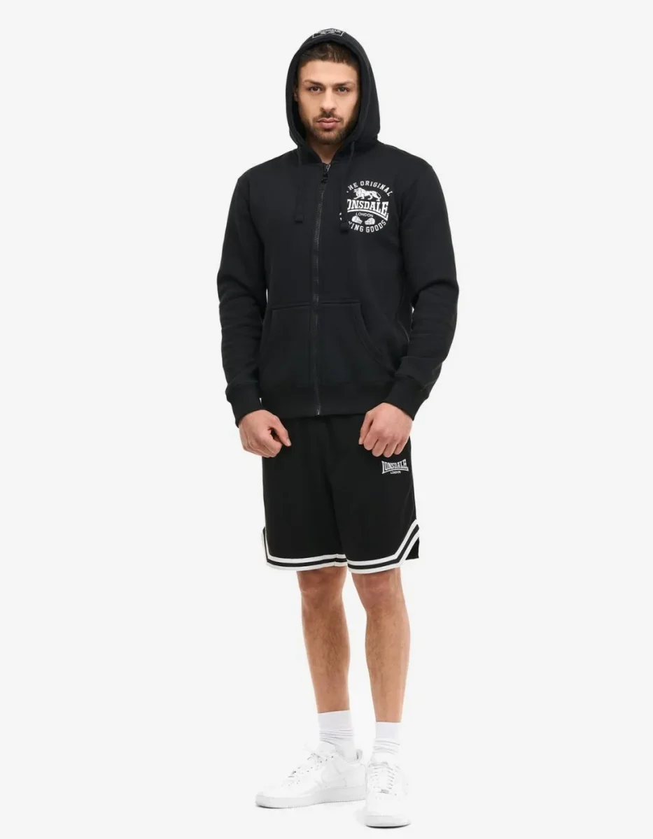 Sudadera Capucha Abierta SEGHILL - Black/White - Imagen 5