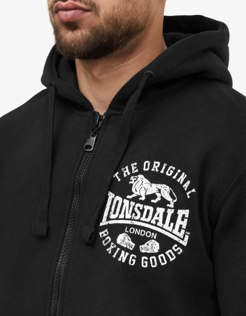 Sudadera Capucha Abierta SEGHILL - Black/White - Imagen 6